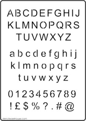Alphabet and number stencil set