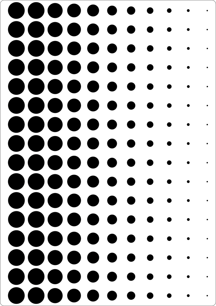 Benday Fading Dots Pointillism Template – Stencil Warehouse
