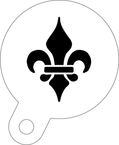 Fleur de Lis cappuccino coffee stencil