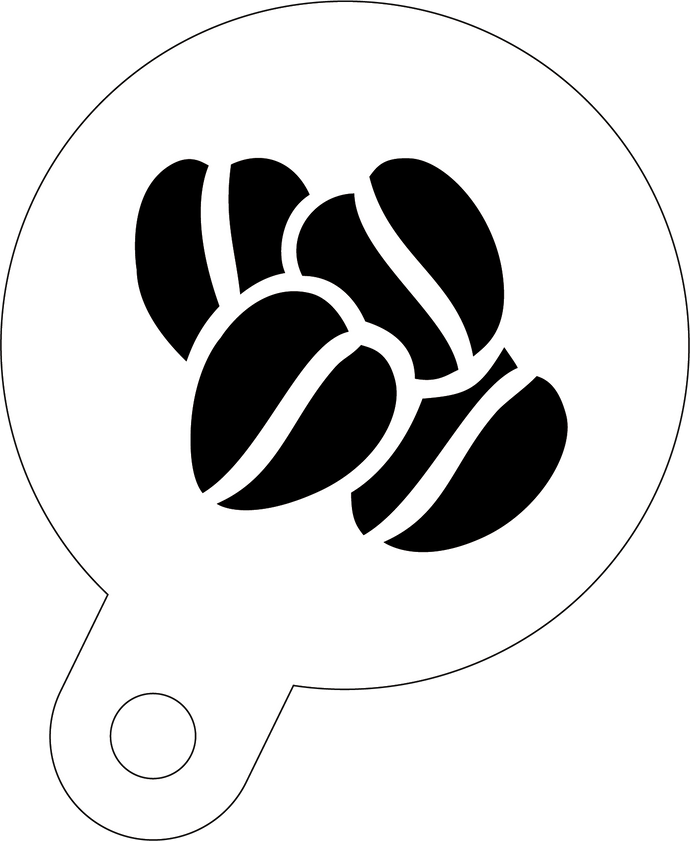 coffee bean cappuccino coffee stencil