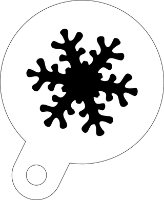 Christmas snowflake coffee stencil