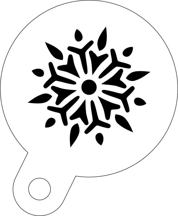 Snowflake  coffee stencil