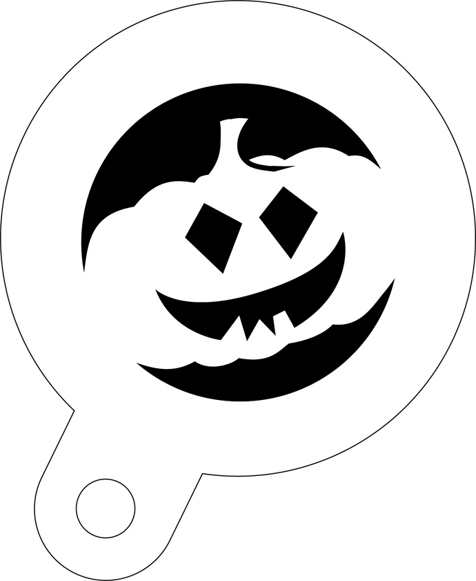 Halloween pumpkin coffee stencil