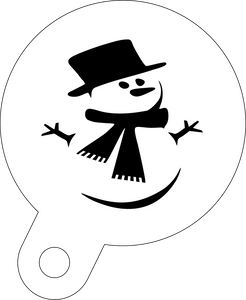 Snowman coffee stencil