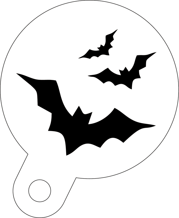 Halloween bat coffee stencil