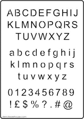 Alphabet and number stencil set