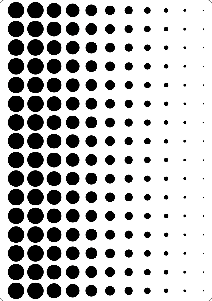 Benday Fading Dots Pointillism Template – Stencil Warehouse benday-fading-dots-pointillism-template-stencil-warehouse