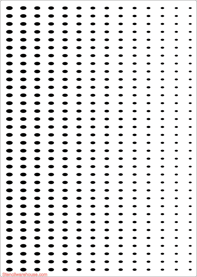 Benday pointillism stencil