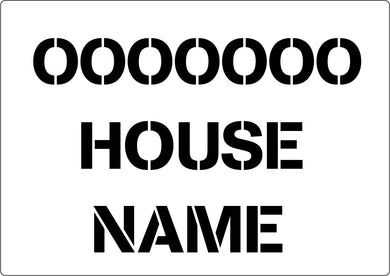House name bin stencil