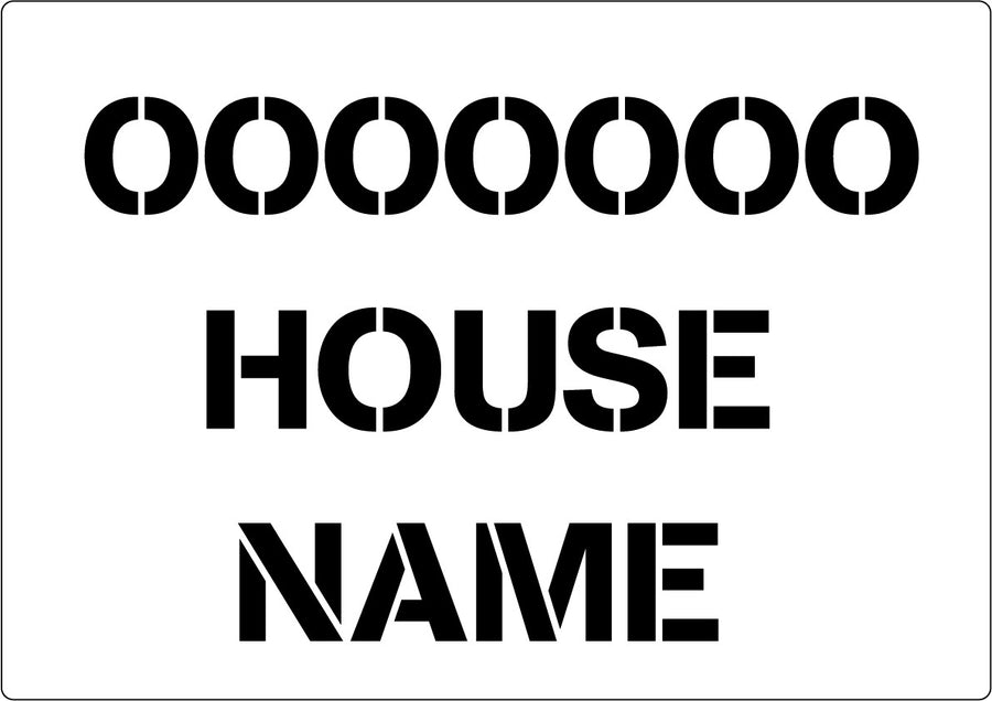 A3 house name bin stencil Stencil Warehouse