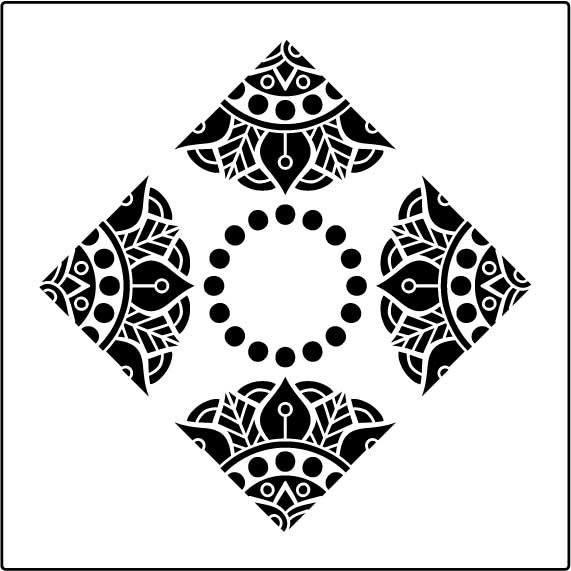 Ceiling Rose Decorative Stencil