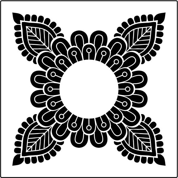 Ceiling Rose Decorative Stencil