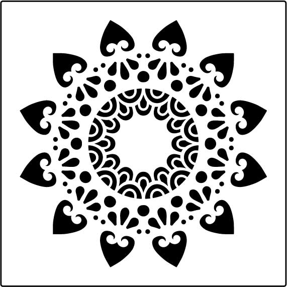 Ceiling Rose Decorative Stencil