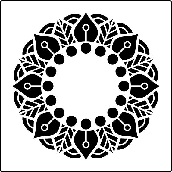 Ceiling Rose Decorative Stencil
