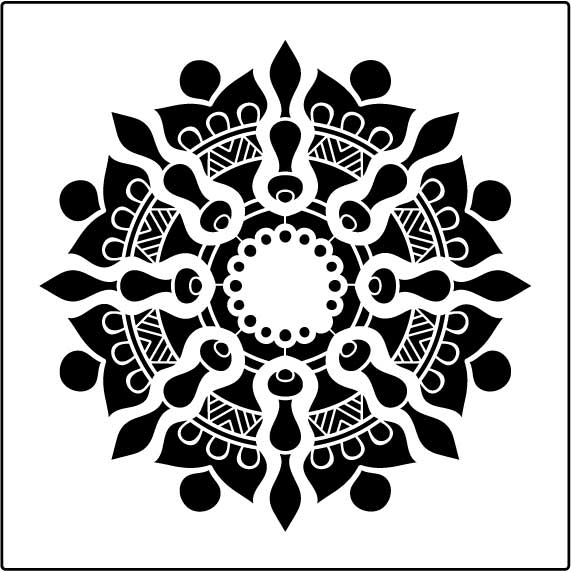 Ceiling Rose Decorative Stencil
