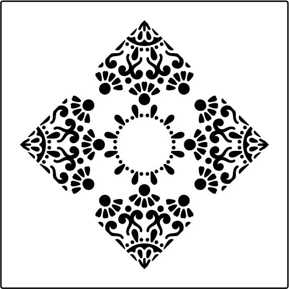 Ceiling Rose Decorative Stencil