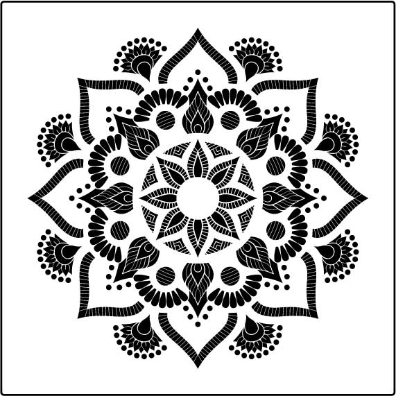 Ceiling Rose Decorative Stencil