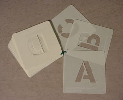 Alphabet letter stencils