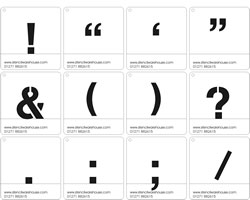 Symbol and Punctuation Stencil set