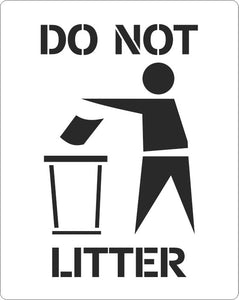 Do Not Litter Stencil