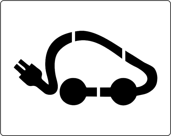 Electric Car Charging sign stencil for car parks