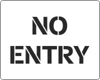 No Entry car park stencil\social distancing