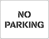 No Parking car park stencil