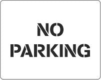 No Parking car park stencil