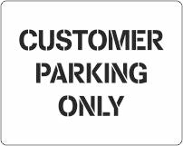 Customer Parking car park stencil