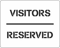 Reserved Parking for Visitors stencil