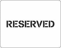 Reserved Car Parking Space Stencil