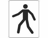 Walking Man floor stencil