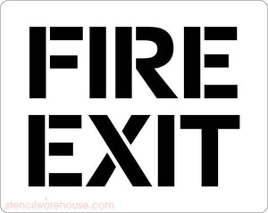 Fire Exit Stencil