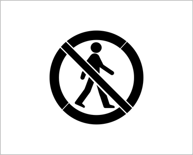 No Pedestrians Stencil