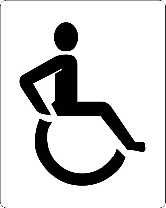 Disabled Parking sign stencil for car parks