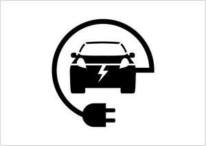 Electric Car Charging stencil