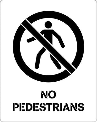 No Pedestrian Access Stencil