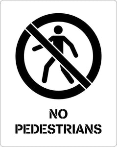 No Pedestrian Access Stencil