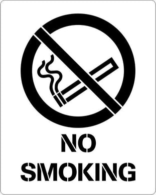 No Smoking symbol stencil
