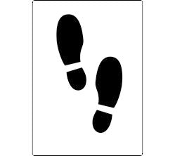 Pedestrian Walkway Route Footprint Stencil