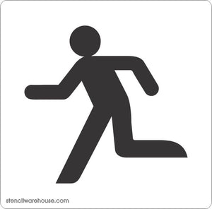 Running Man Floor Stencil