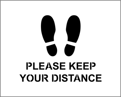 Please Keep Your Distance social distancing stencil