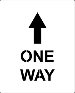 One Way social distancing stencil