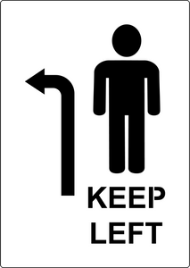 Keep Left social distancing stencil