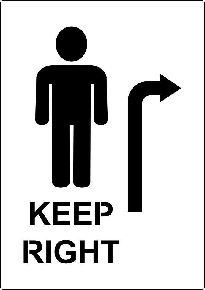 Keep right stencil for Social Distancing marking