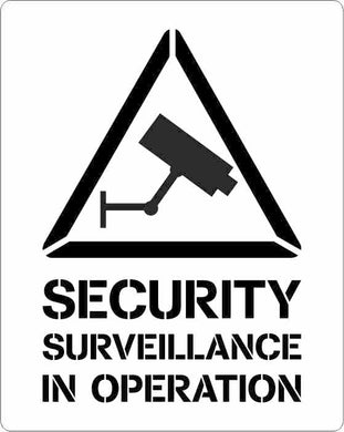 Warning CCTV is use stencil