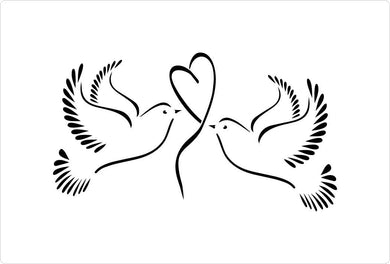 Wedding Doves Stencil